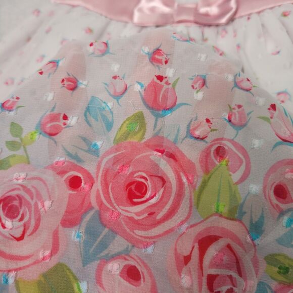 Baby Girl Bundle Of Dresses Flower Print And Pink In Size 2T Gentle Used - Picture 8 of 16